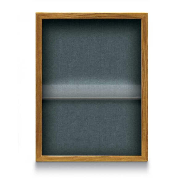Indoor Enclosed Combo Board, 48"x36", Black Frame/Black Porc & Rubber